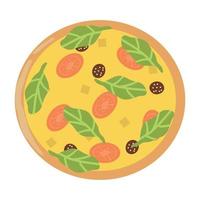 realistische Pizza mit Peperoni und verschiedenen Sorten