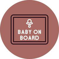 Baby auf Tafel Vektor Symbol