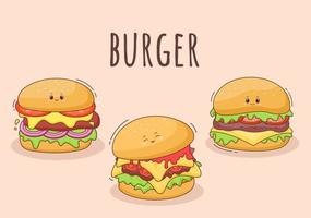 Burger-Fast-Food-Hintergrundvektor vektor