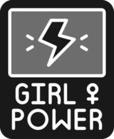 flicka kraft vektor ikon