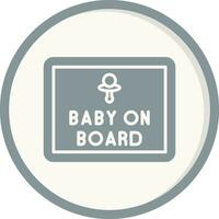 Baby auf Tafel Vektor Symbol