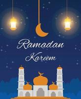 Hintergrund islamischer Ramadan Kareem Vektordesign kostenloser Download vektor