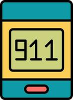 911 ring upp vektor ikon