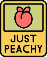 bara peachy vektor ikon