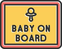 Baby auf Tafel Vektor Symbol