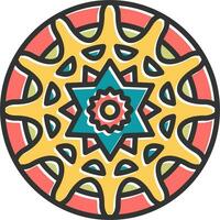 Mandala-Vektor-Symbol vektor