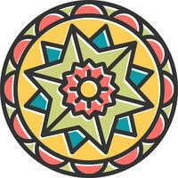 Mandala-Vektor-Symbol vektor