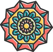 Mandala-Vektor-Symbol vektor