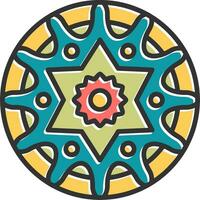 Mandala-Vektor-Symbol vektor