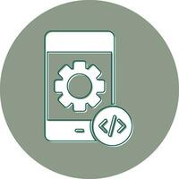 mobil utveckling vektor ikon