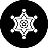 Sheriff-Abzeichen-Vektorsymbol vektor