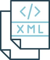xml fil vektor ikon