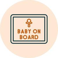 Baby auf Tafel Vektor Symbol