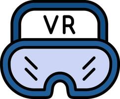 virtuell glasögon vektor ikon
