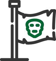 Piratenflagge kreatives Icon-Design vektor