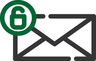 Entsperren Sie das kreative Icon-Design für E-Mails vektor