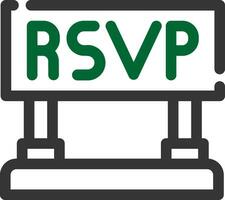 rsvp kreatives Icon-Design vektor