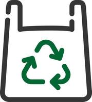 Recycling-Plastiktüte kreatives Icon-Design vektor