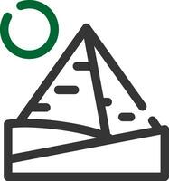 Pyramide Landschaft kreativ Symbol Design vektor