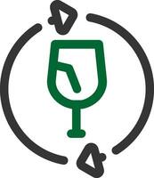 Glas recyceln kreativ Symbol Design vektor