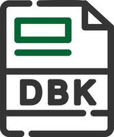 dbk kreativ ikon design vektor