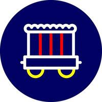 Zirkuswagen kreatives Icon-Design vektor