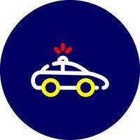 Polizeiauto kreatives Icon-Design vektor