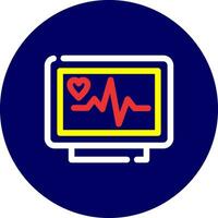 EKG-Monitor kreatives Icon-Design vektor