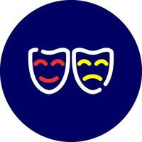 Theatermasken kreatives Icon-Design vektor