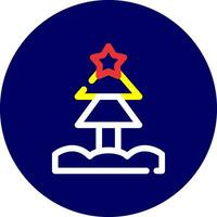 Weihnachtsbaum kreatives Icon-Design vektor