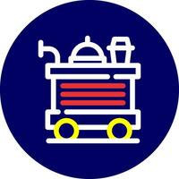 Food Trolley kreatives Icon-Design vektor