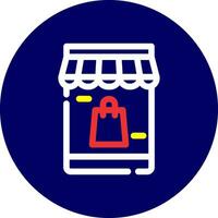 Online-Shopping kreatives Icon-Design vektor