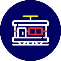 Straßenbahn kreatives Icon-Design vektor