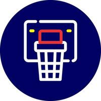 Basketballkorb kreatives Icon-Design vektor