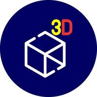 3d Objekt kreativ Symbol Design vektor