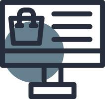 Online-Shopping kreatives Icon-Design vektor