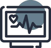 EKG-Monitor kreatives Icon-Design vektor