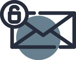 Entsperren Sie das kreative Icon-Design für E-Mails vektor