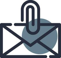 Datei anhängen E-Mail kreatives Icon-Design vektor