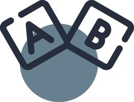 ABC-Block kreatives Icon-Design vektor