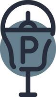 Parkplatz Meter kreativ Symbol Design vektor