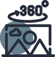 360 grad Foto kreativ ikon design vektor