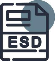 esd kreativ Symbol Design vektor