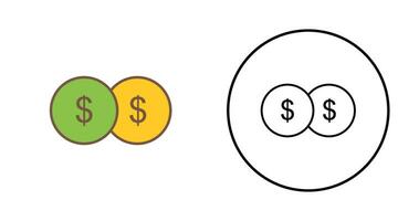 Vektorsymbol für einzigartige Münzen vektor