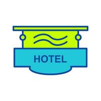 Vektorsymbol für Hotelzeichen vektor