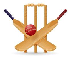 fladdermus för att spela cricket sport vektor illustration