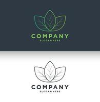 naturliga blad logotyp design natur logotyp vektor