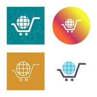 globales Shopping-Vektorsymbol vektor