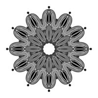 Meditations- und Yoga-kulturelle Mandala-Illustration des Blumenstils vektor