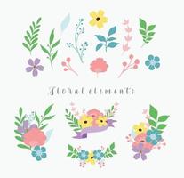 florales Element für Hochzeitseinladung vektor